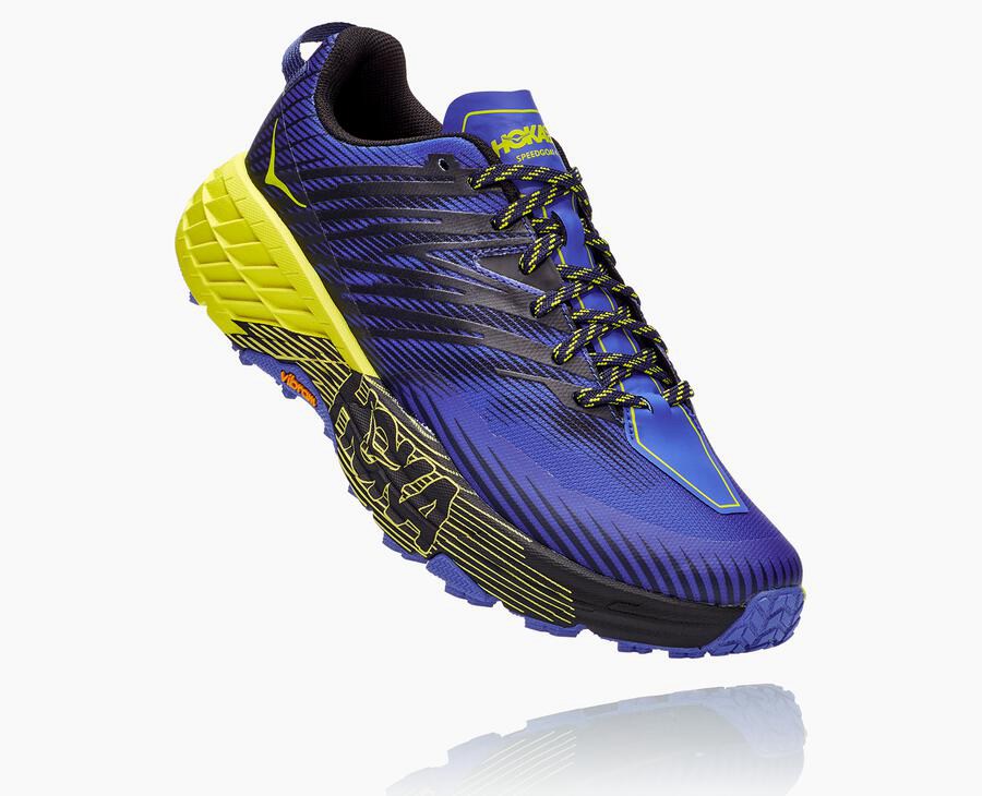 Hoka One One Spor Ayakkabı Erkek Mavi/Yeşil - Speedgoat 4 - EH0547163